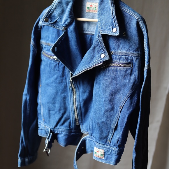 Mustang Vintage blue denim jean bomber jacket, size M. Excellent condition - Picture 3 of 8
